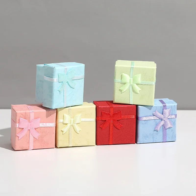 12pcs Jewelry packaging box Multi-color 4*4*3CM