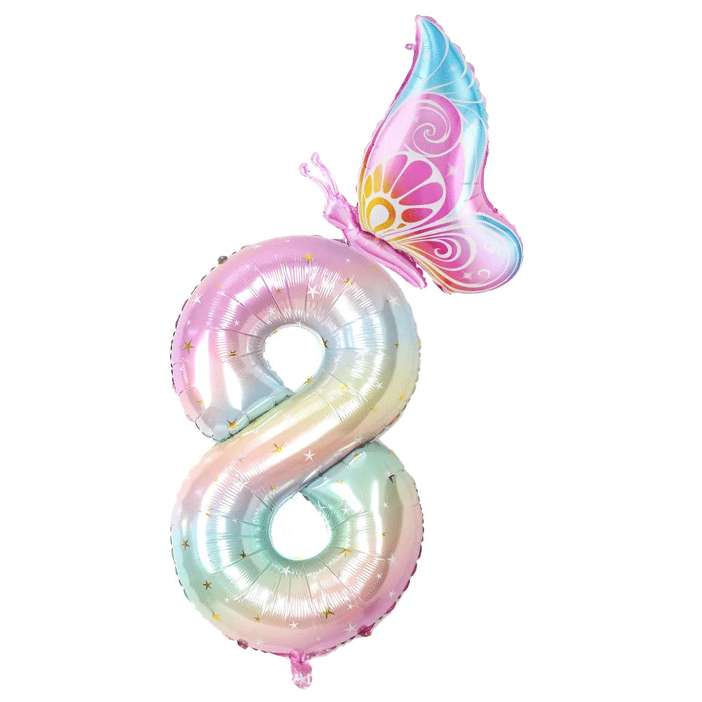 Colorful Gradient Number Balloon 40Inch