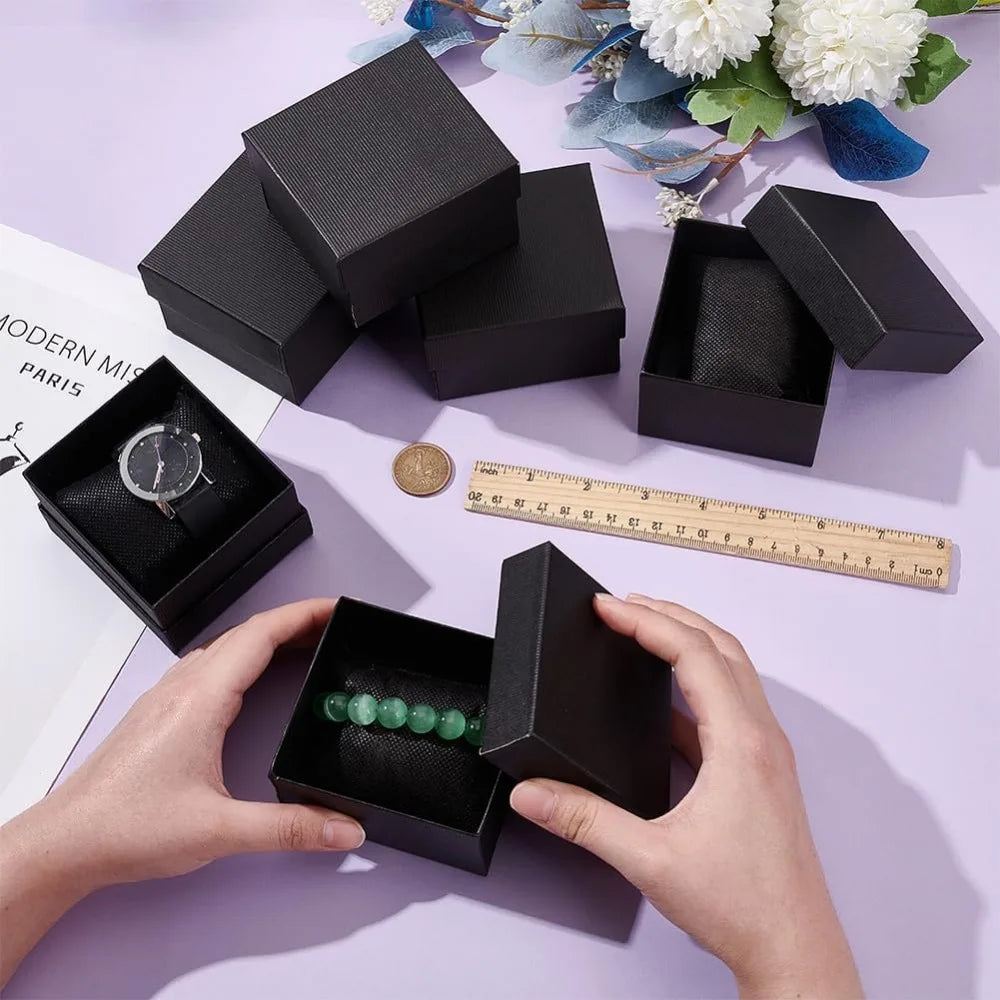 10 Pcs Black single watch box 3.4 x3x2