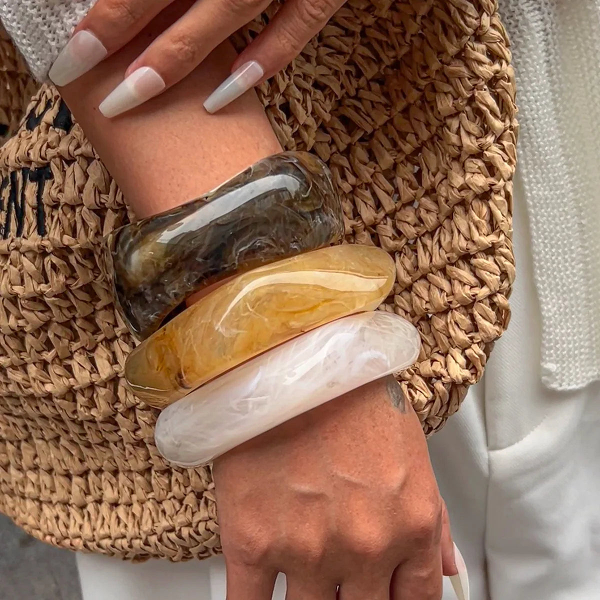 Rizana Vintage Chunky Resin Bangle