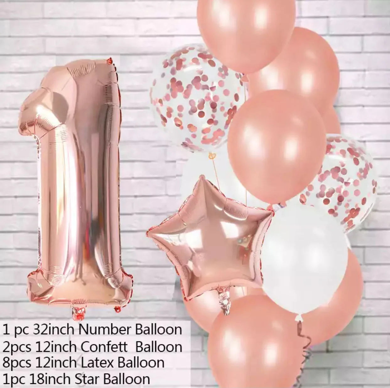 Balloons Number set / 12Pcs