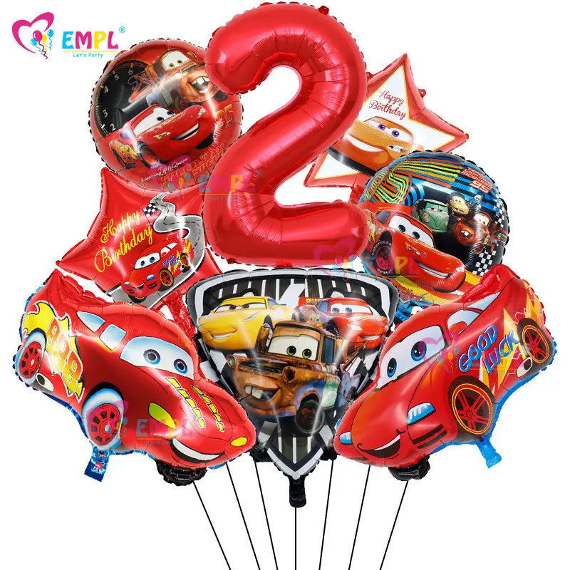 McQueen Foil Balloons Set 8 Pcs