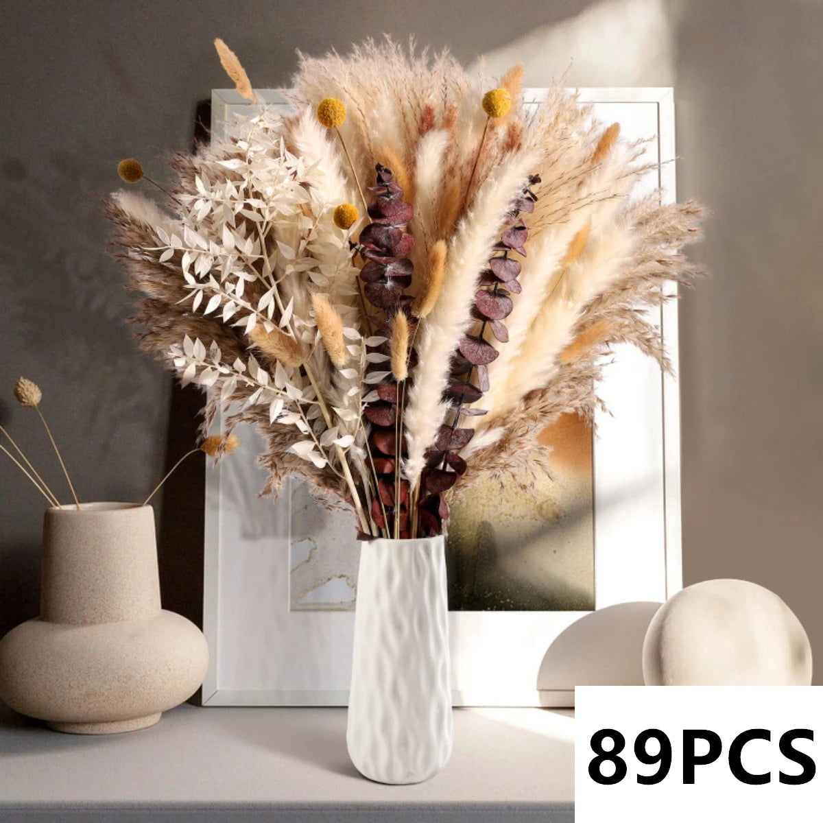 Natural Pampas Grass Dried Flower Bouquet
