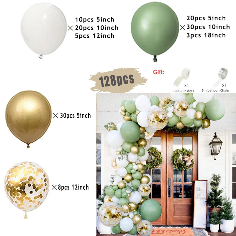 Jungle Safari Green Balloon Arch Kit