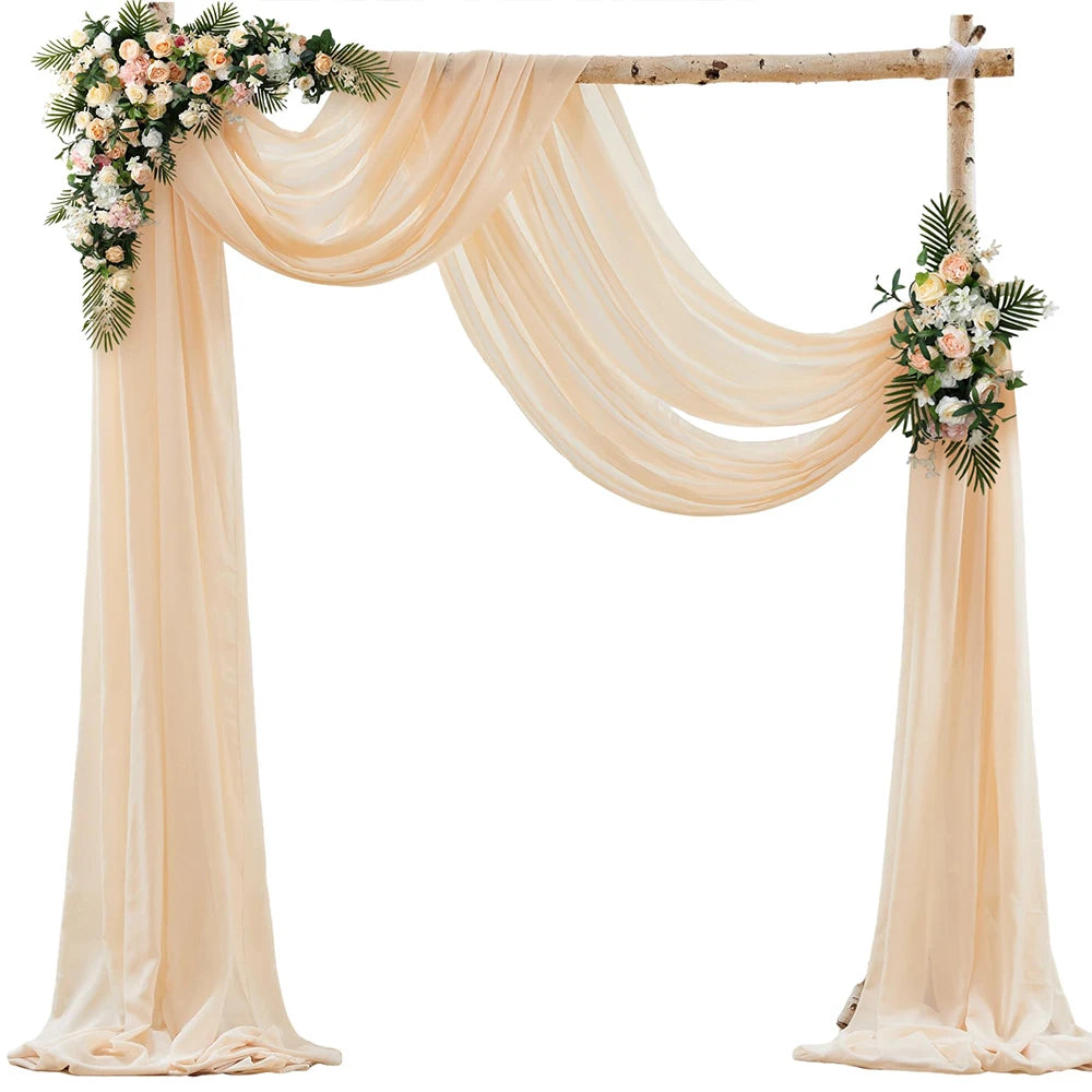 Chiffon Fabric Drapes for Wedding Arch 6/10M