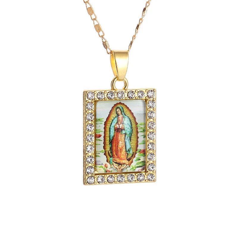 Virgin Mary medal pendant