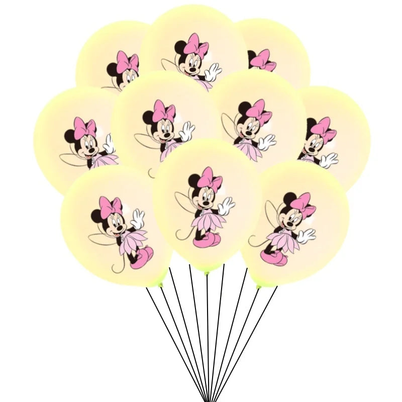 10/30PCS Minnie Mouse 12in Latex Balloons