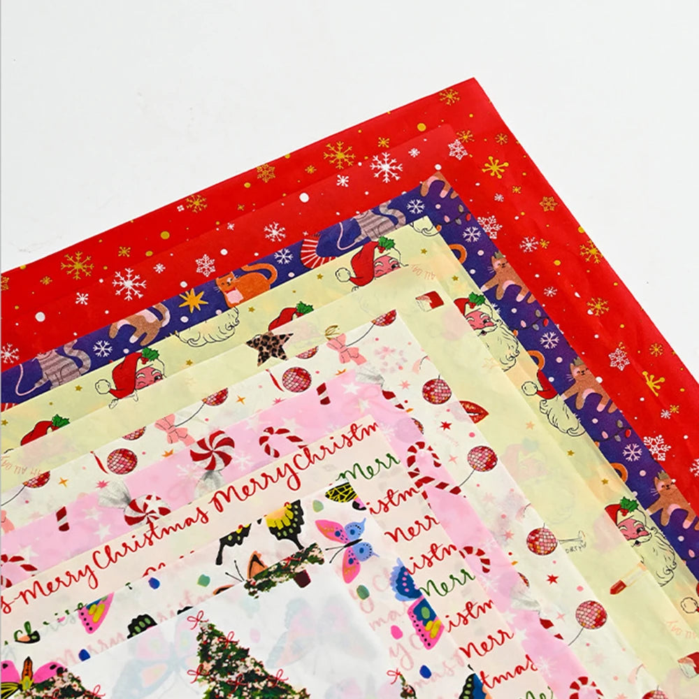 10PCS Xmas Festival Tissue Paper