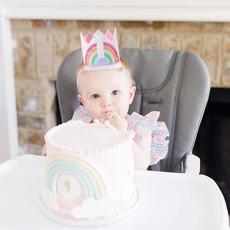 Rainbow birthday crown