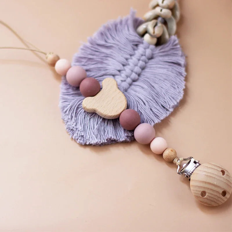 Custom name pacifier bead Silicone and Wooden dummy