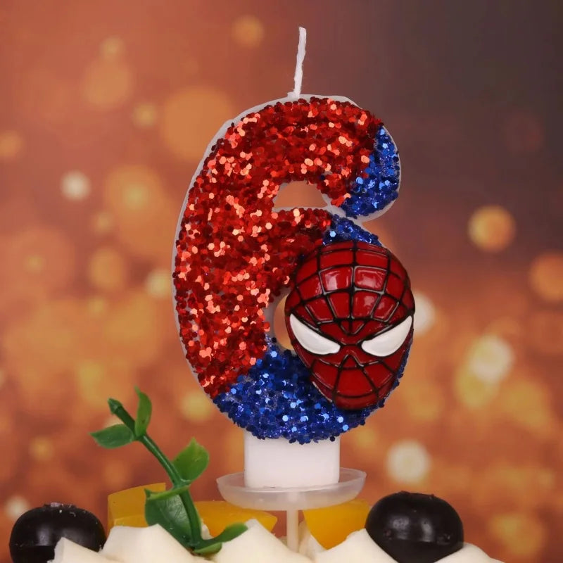 Spider-Man candles 0-9