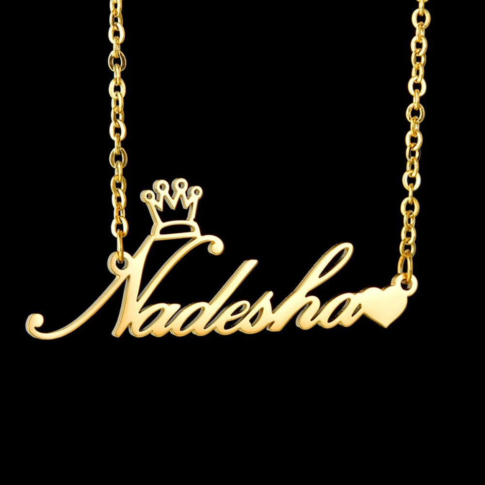 Custom name necklaces personalized heart butterfly