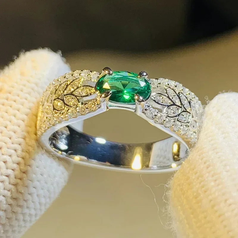Zaitina green Zirconia crystal ring