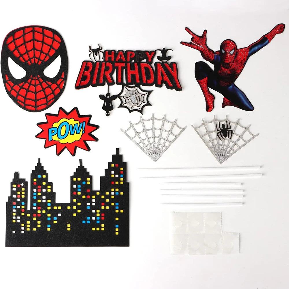Spiderman cake topper decorations
