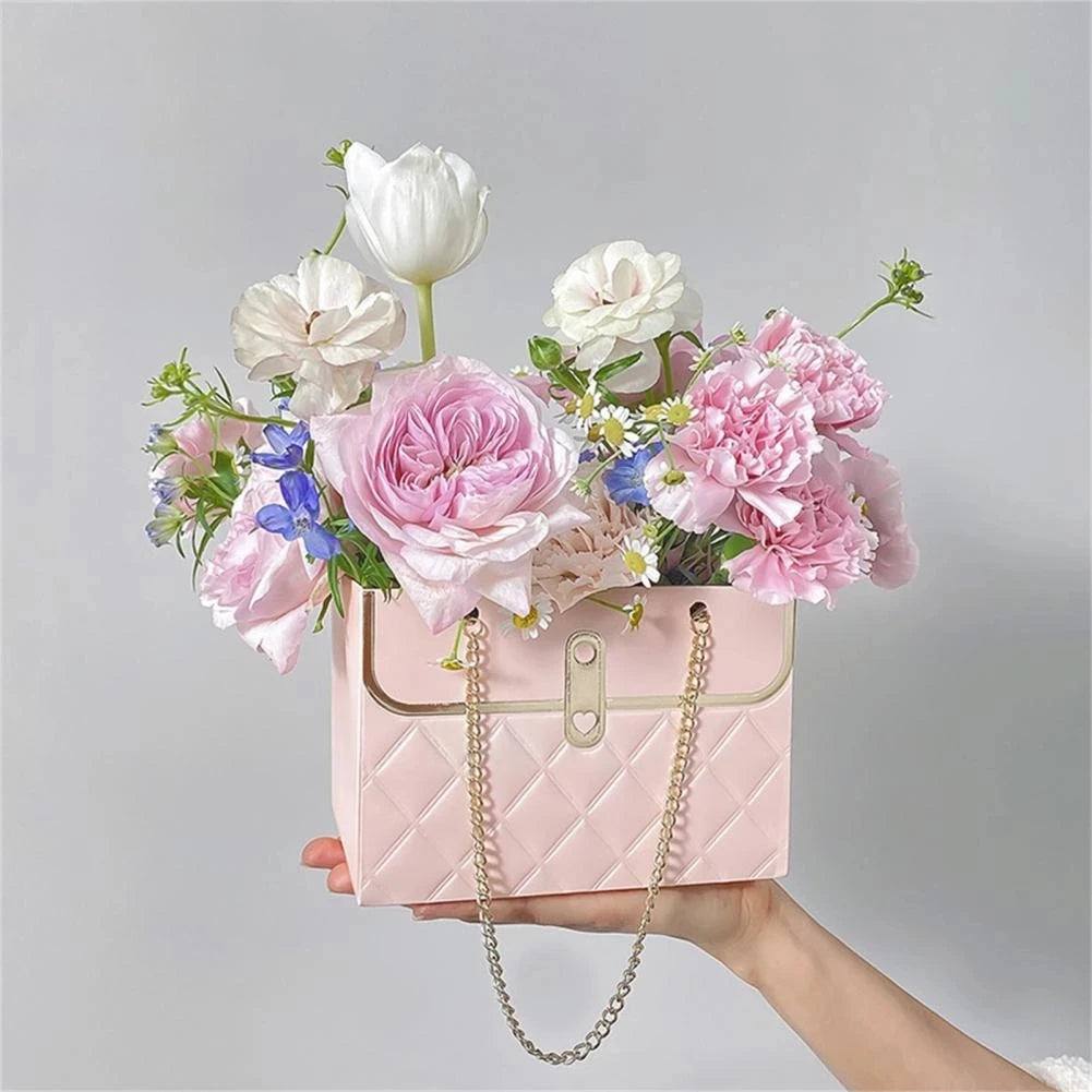 Flower tote bag portable