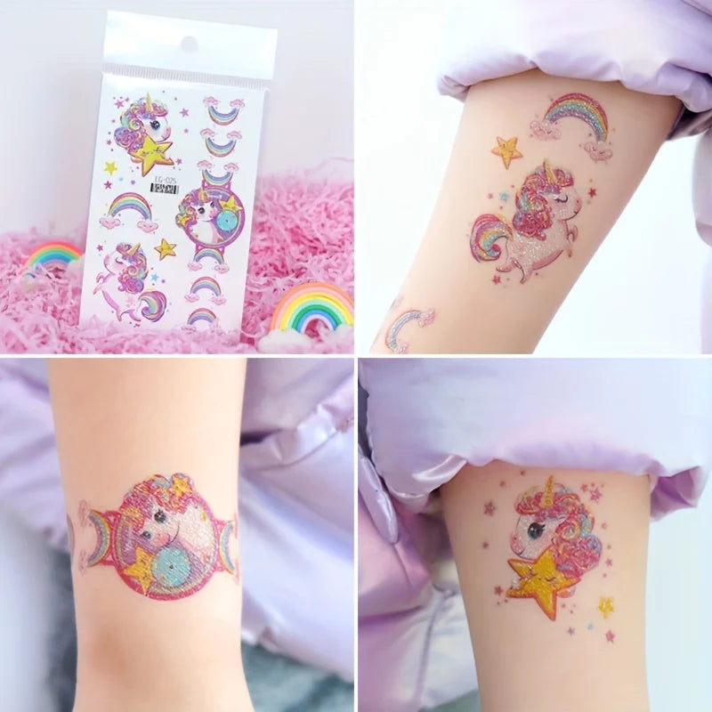 Glitter Unicorn tattoos 12 pc