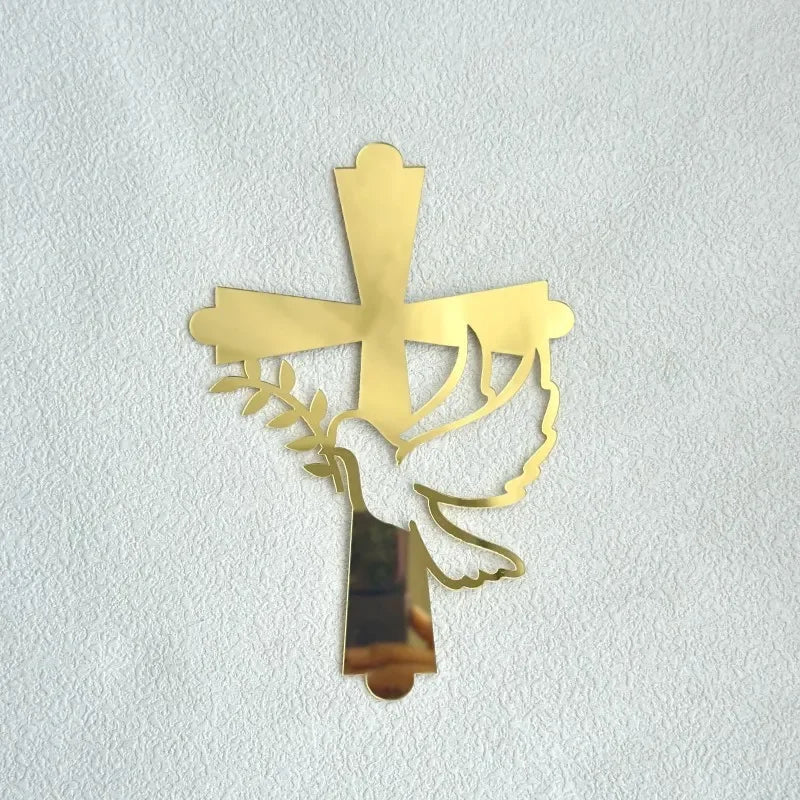 Baptism Cross cake Topper