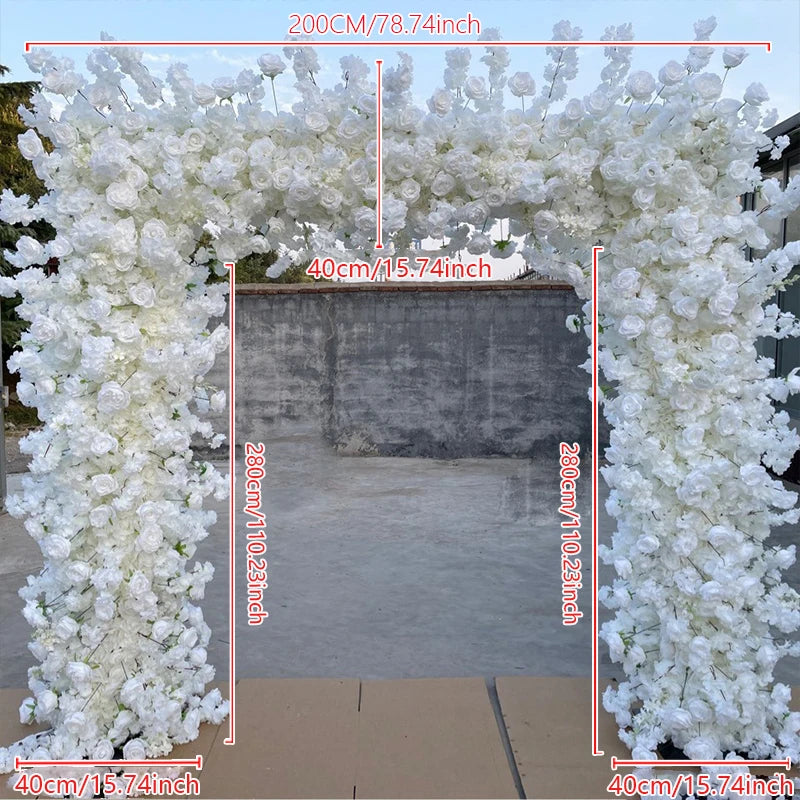 White Cherry blossom row runner flower