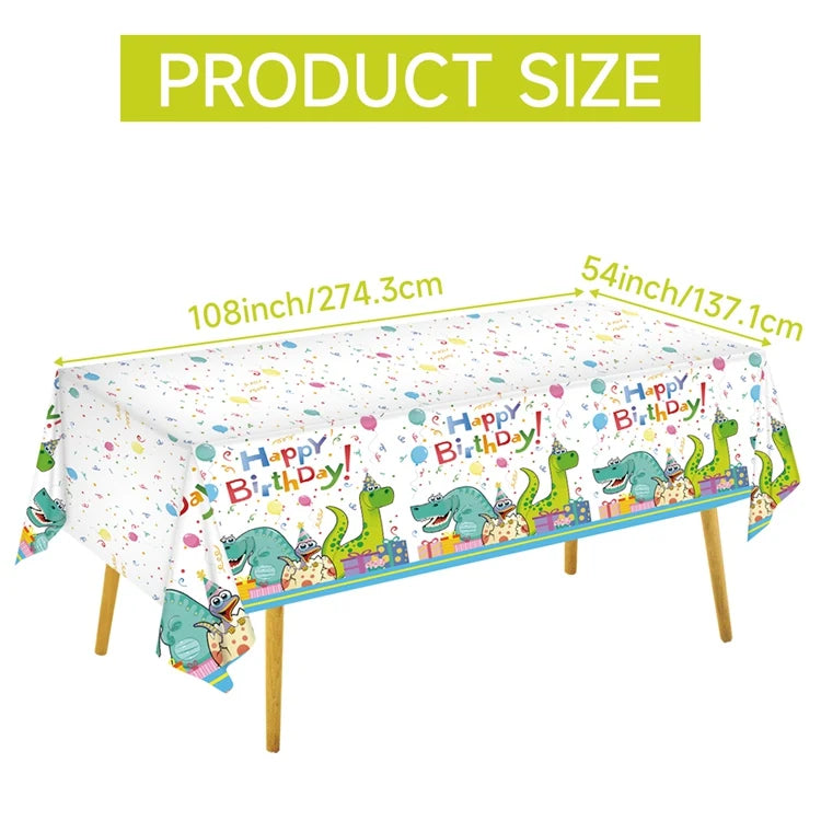Dinosaur disposable tablecloth party decoration