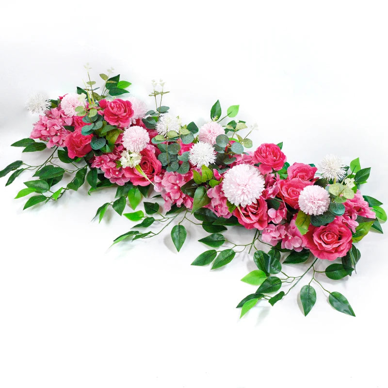 flowers row for table decor 100cm