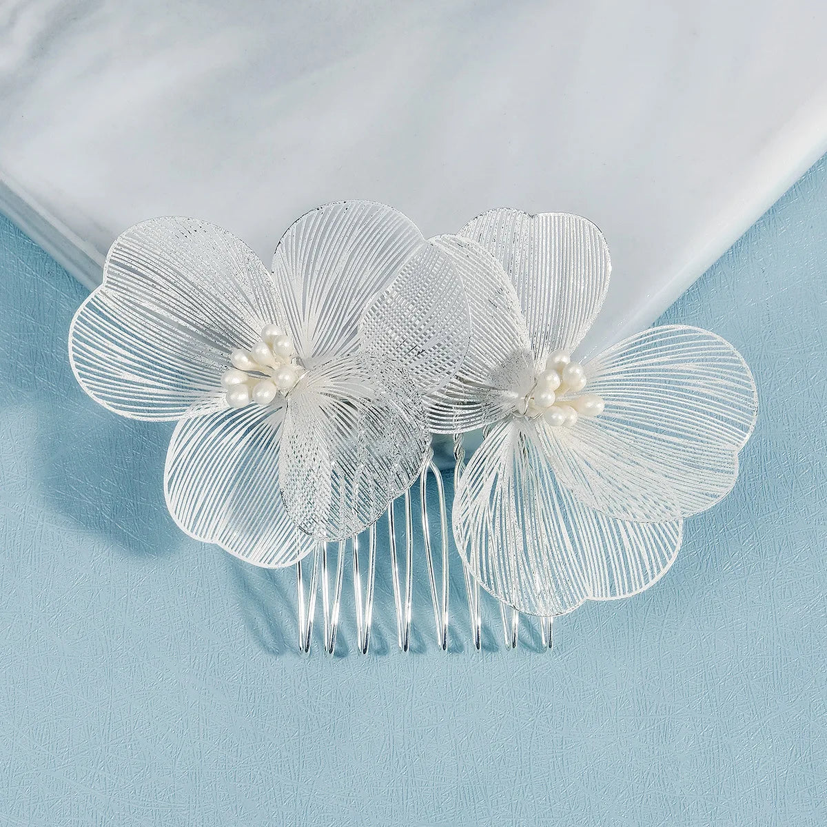 Flower hair jewelry Pearl Crystal