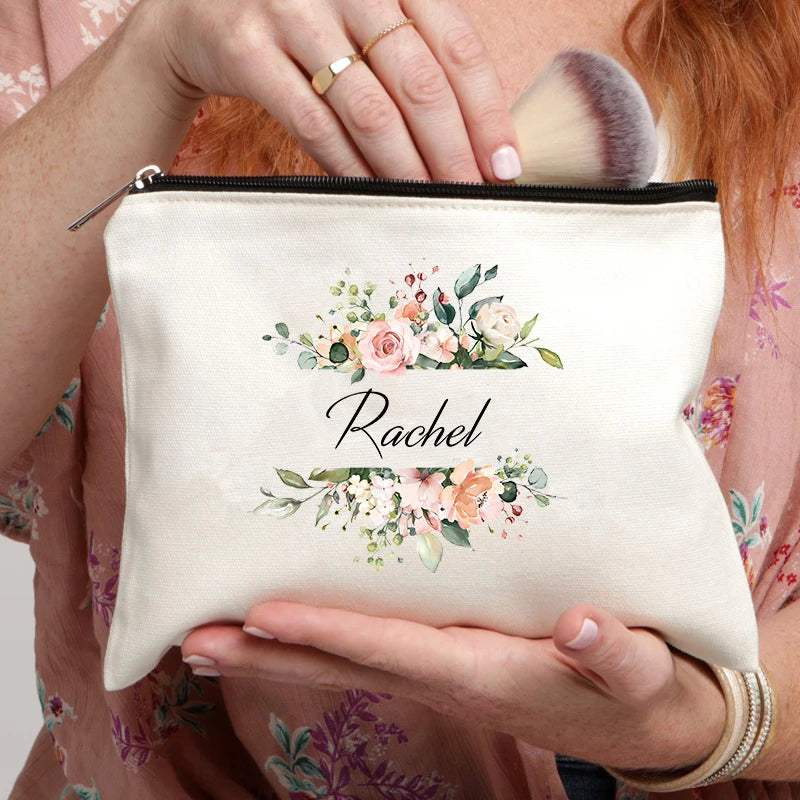 Custom name cosmetic bag