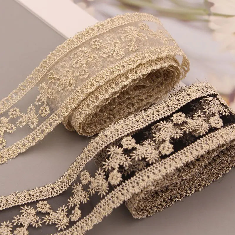 Embroidery lace ribbon 2Yard/Lot 35mm