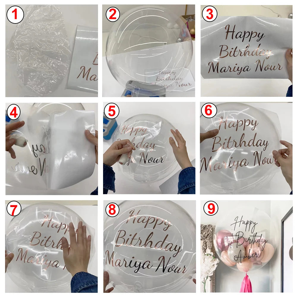 Baby Shower custom stickers for balloons