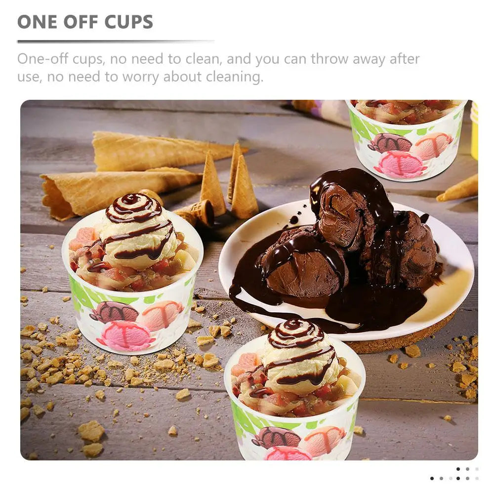Ice cream cups 200 Pcs Disposable 75ml