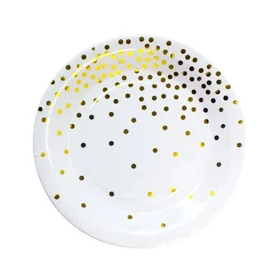 Gold Polka Dot Party Tableware Set