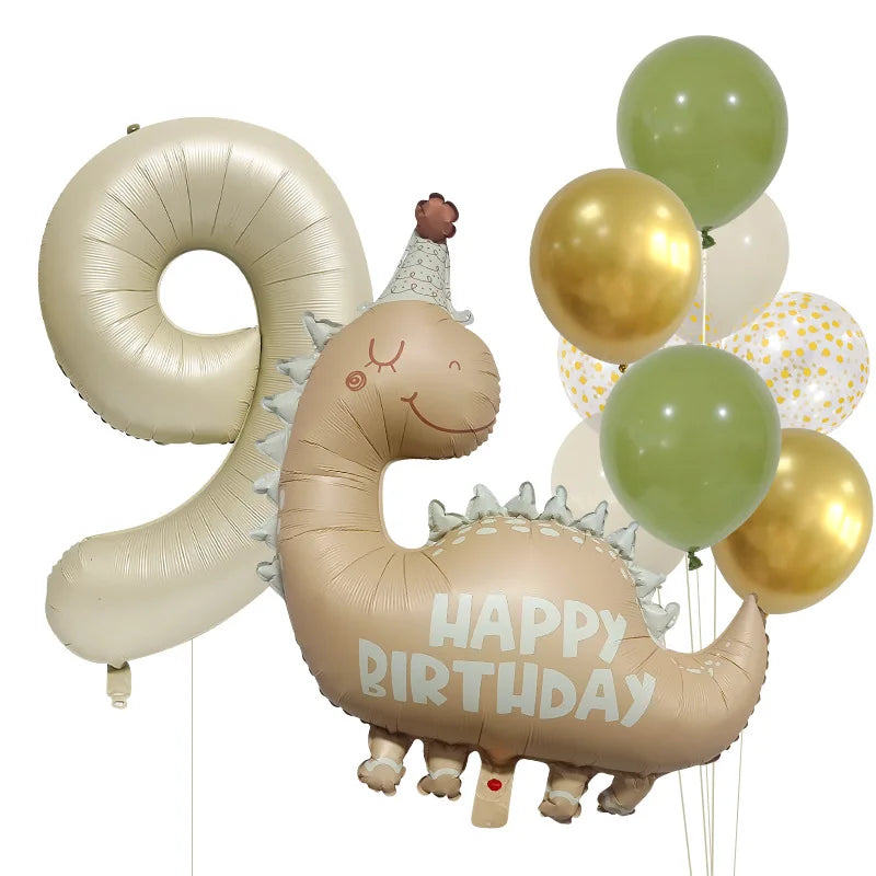 Caramel Colored Dinosaur Balloon Set