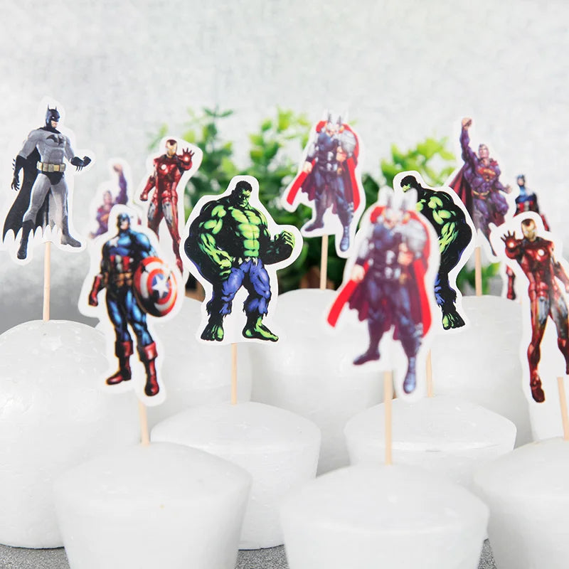 Caraktar cake decorations include cake topper