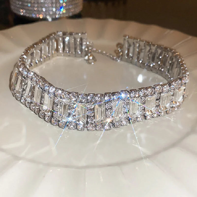Luxury crystal chokers neck necklaces