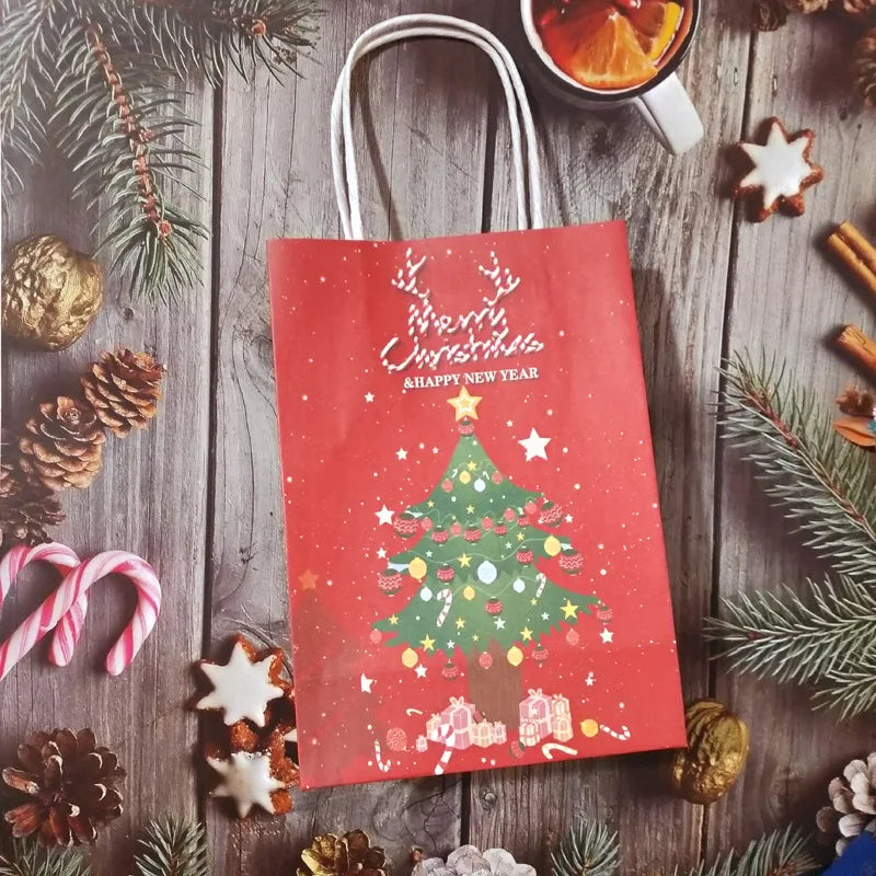 20 pcs Cute Santa Gift Box Bag