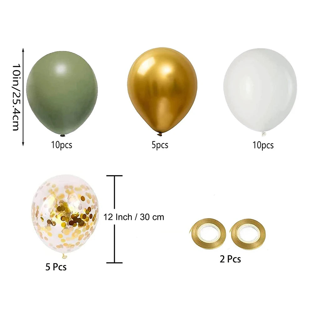 Retro Olive Green Balloons