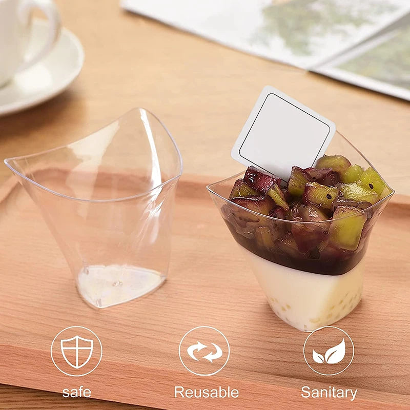 Disposable plastic dessert cup 60/100ml