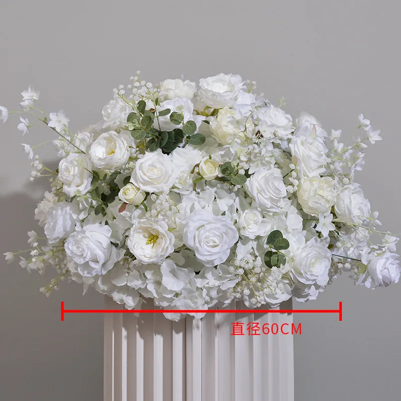 Tabel silk flowers for wedding decoration