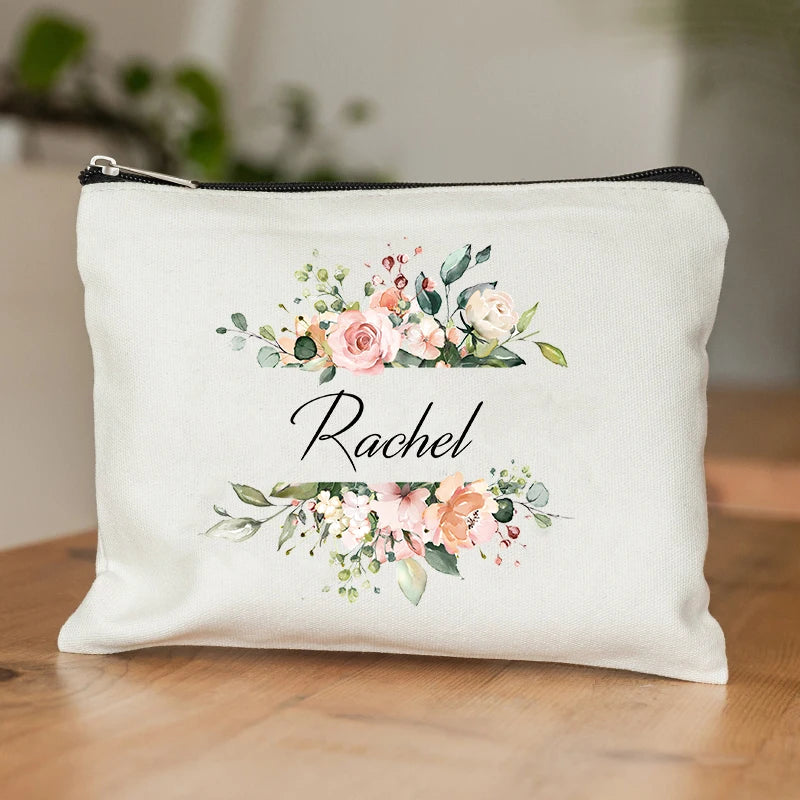 Custom name cosmetic bag