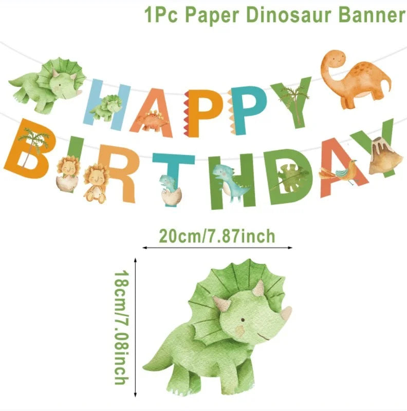 Dinosaur disposable tablecloth party decoration