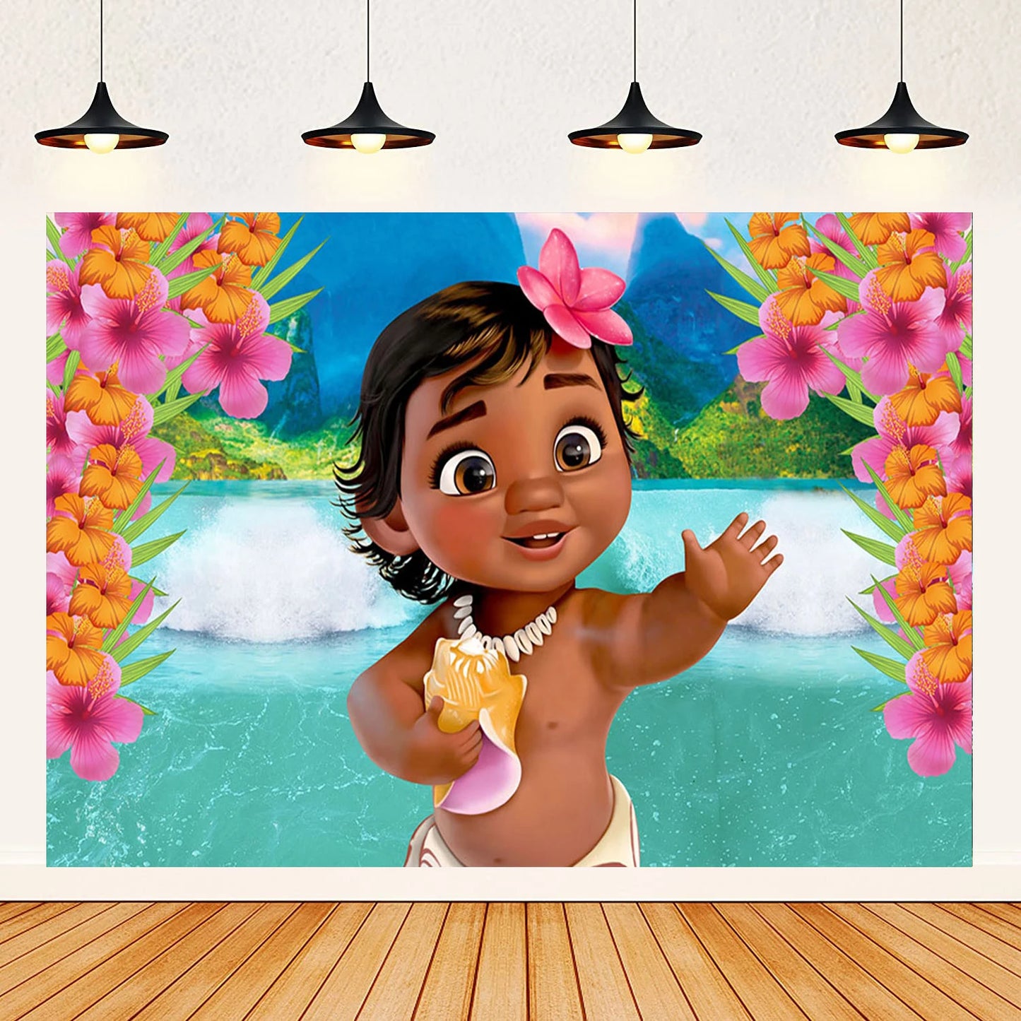 Moana theme background decoration