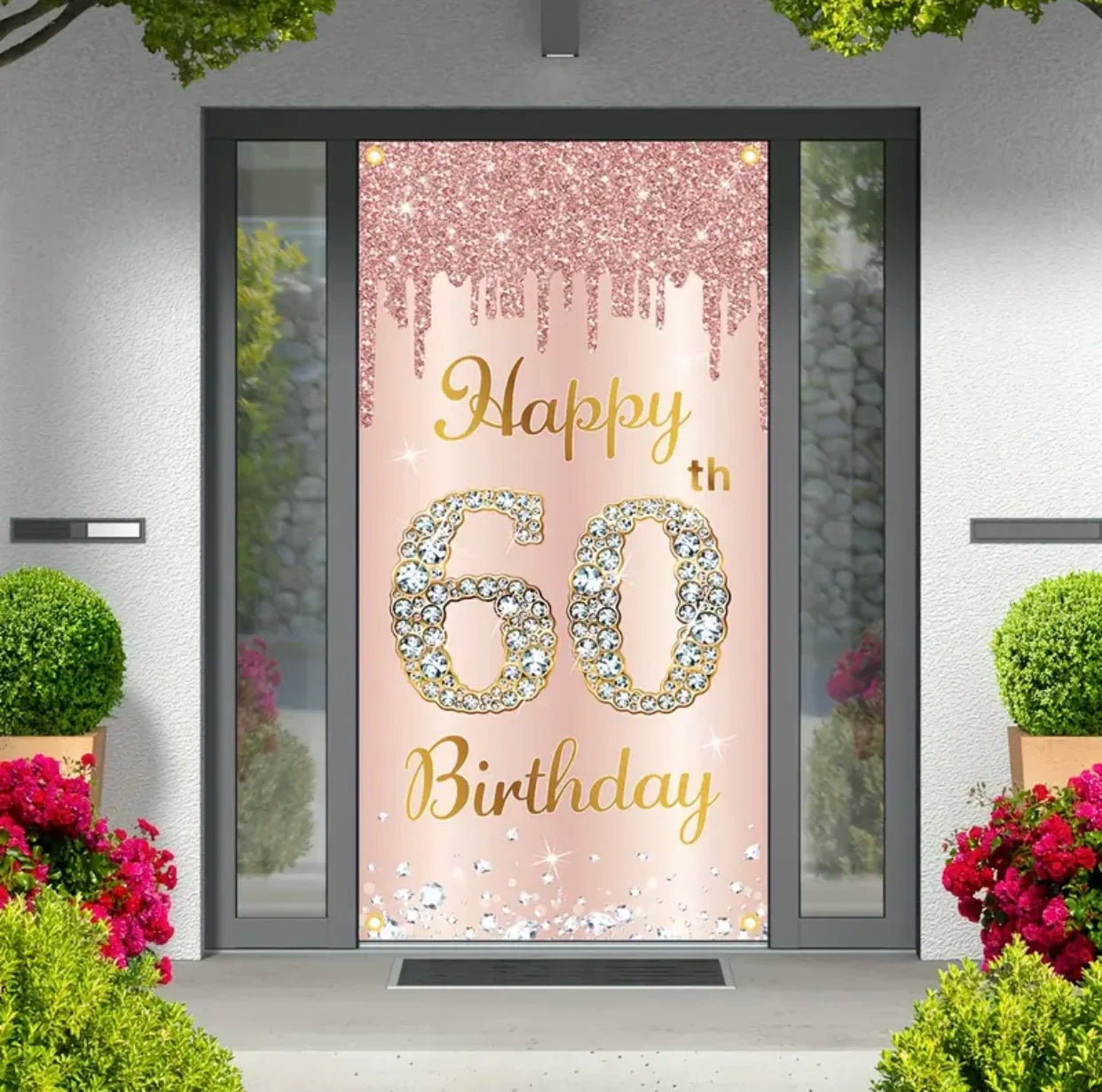 Happy Birthday Theme Decor Door Cover