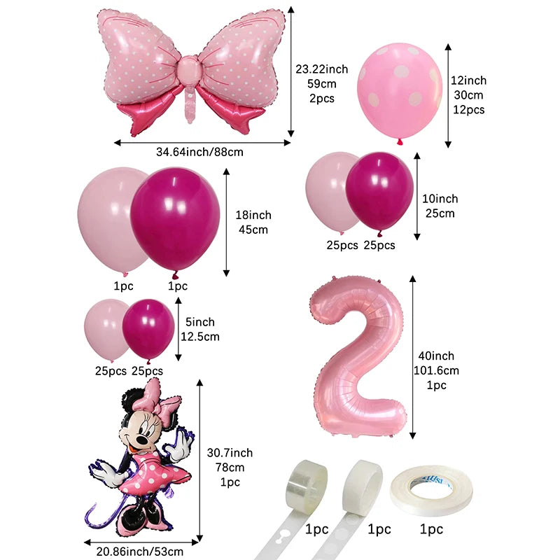 Minnie Mouse 40 inch Pink Arch 120PCS