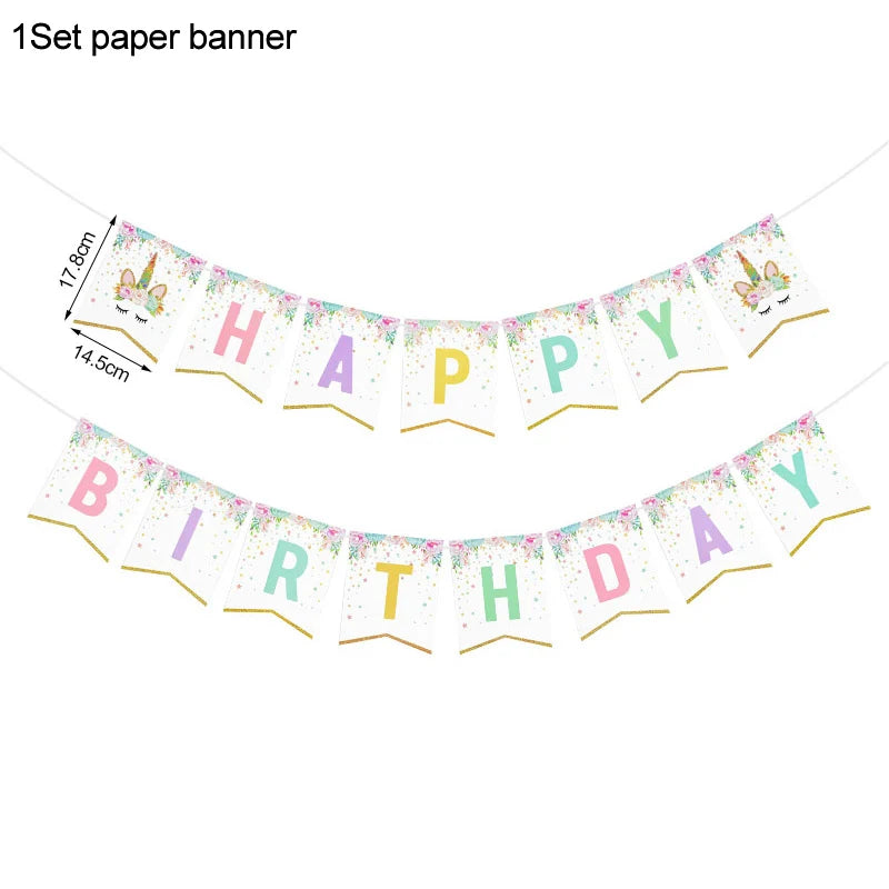 Rainbow Unicorn Balloon 32 inch 1Set