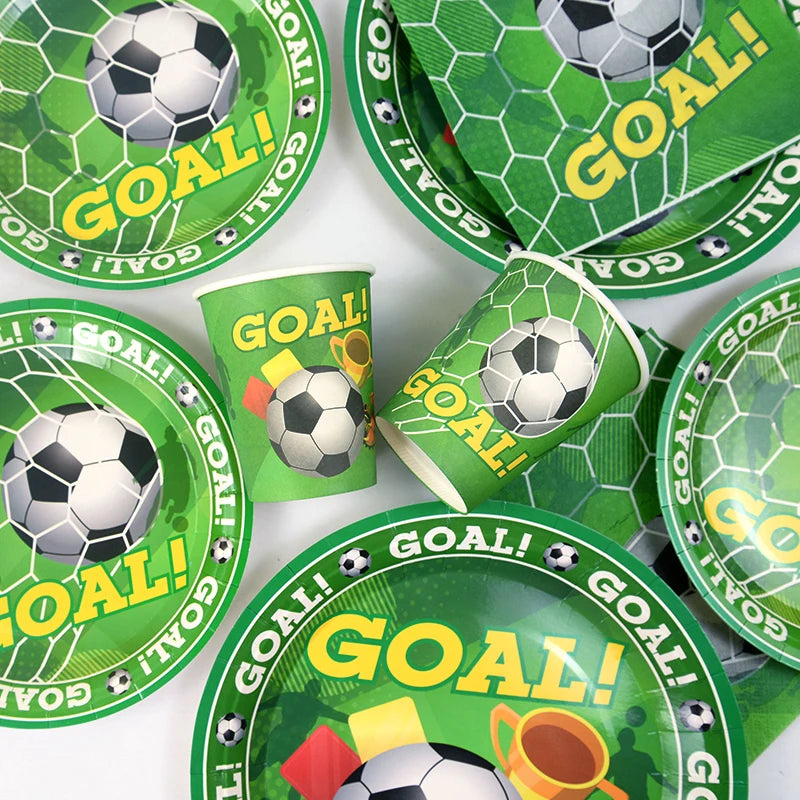 Soccer Party Tableware – Plates, Cups & Napkins