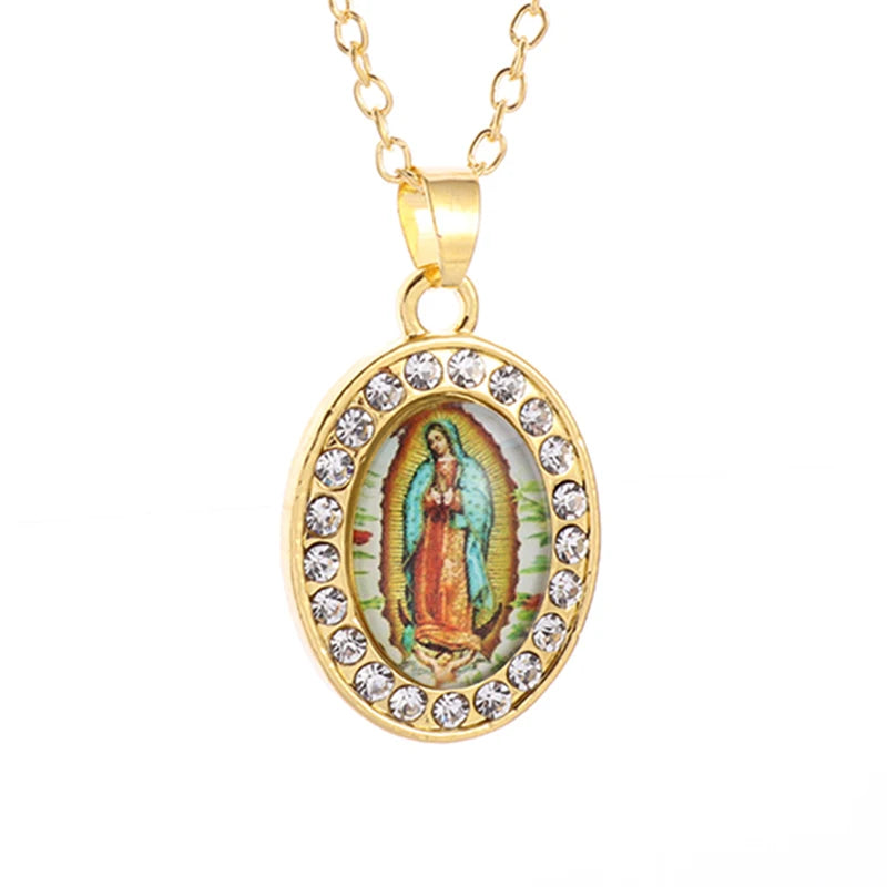 Virgin Mary medal pendant