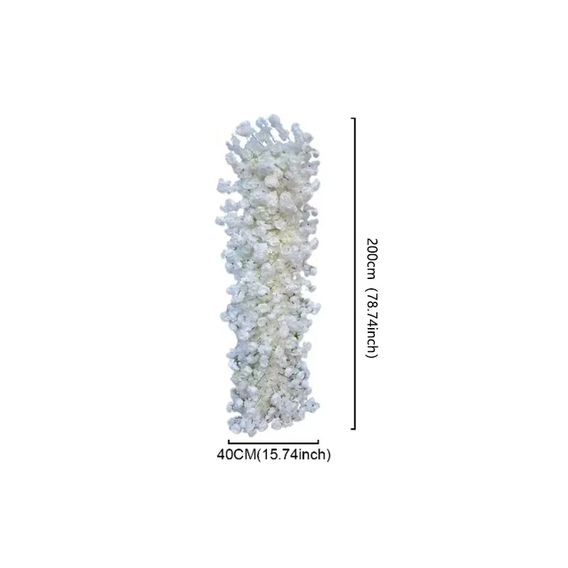 White Cherry blossom row runner flower
