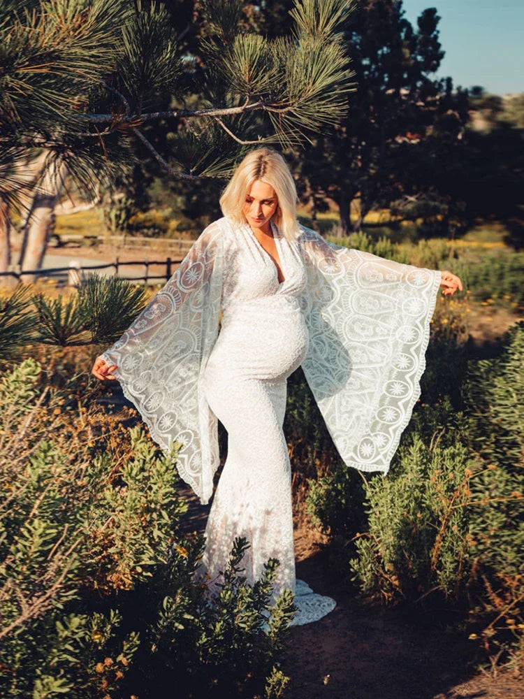 Sali White Maternity Dres