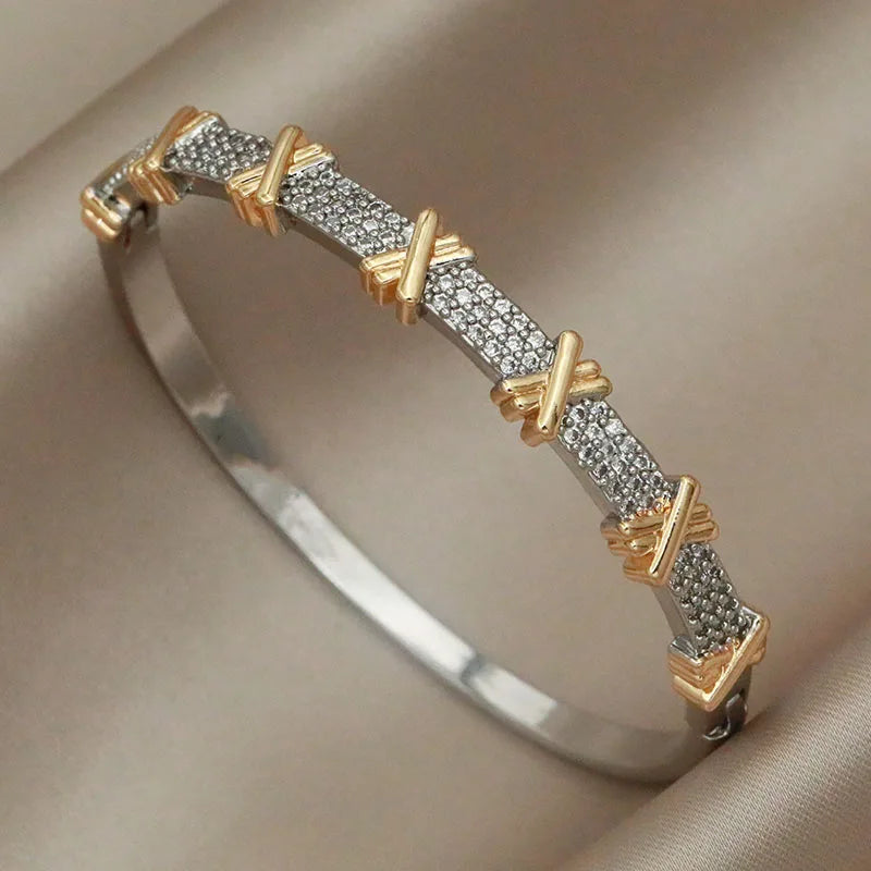 Sabina zircon & crystal bangles & bracele