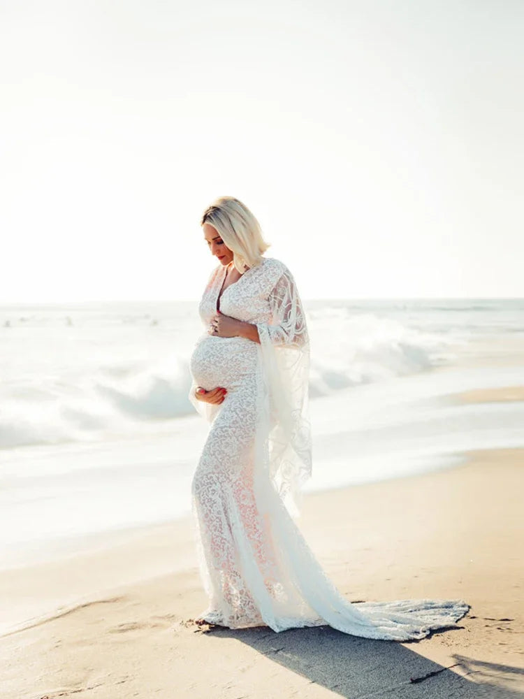 Sali White Maternity Dres