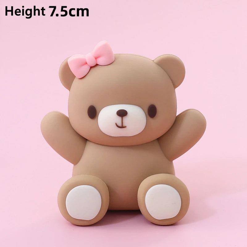 Pink Bbue Bear cake decorating